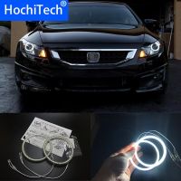 Hochitech สำหรับ Honda Accord Coupe 2008 2011 Smd สว่างพิเศษดวงตานางฟ้า Led สีขาว2600lm ชุดแหวนทรงกลด Drl การวิ่งเวลากลางวัน