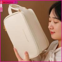 MOKOU กระเป๋า Tas Kosmetik หนัง PU ผู้หญิง,กระเป๋าเก็บของความจุใส่เครื่องสำอางอเนกประสงค์กันน้ำ