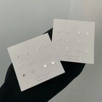 【DT】hot！ Sterling Needle Hollow out Stud Earrings Set for Color Jewelry