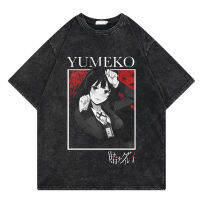 Mens Harajuku Vintage ล้างเสื้อยืด Anime Kakegurui ฤดูร้อน Casual O-Neck Sunmer Tshirt Unisex เสื้อคุณภาพสูง T-Shirt