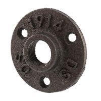 1/2 inch Black Cast Iron Pipe Fittings Floor Flange BSP Threaded