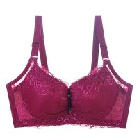 （A So Cute） Plus ขนาด Bra ปรับ Push Up Side Gathering Furu ลูกไม้ Mm Shaping C LargeD ขนาดใหญ่ Eunderwear DeepVBra Dropship