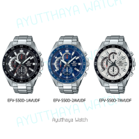 [ของแท้] Casio Edifice นาฬิกาข้อมือ รุ่น EFV-550D-1AV, EFV-550D-2AV, EFV-550D-7AV  นาฬิกาผู้ชาย นาฬิกา