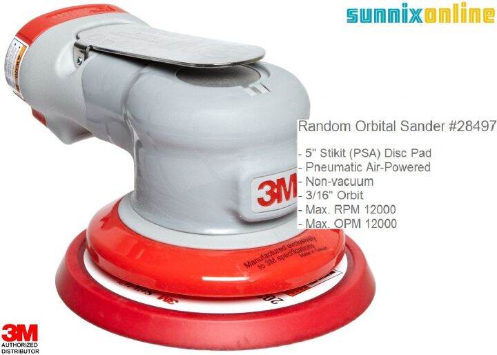 3M Elite Non-Vacuum Random Orbital Sander 28497, In, 3/16