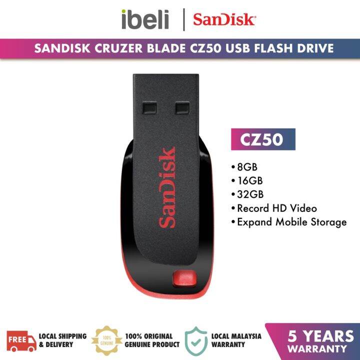 SanDisk Cruzer Blade 16GB 32GB 64GB 128GB USB 2.0 Flash Drive Lazada PH
