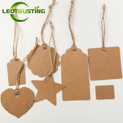 100pcs 350gsm Paper Craft Cute DIY Blank Tags Handmade Party Birthday Wedding Christmas Children Gifts Flowers Bread Price Card Artificial Flowers  Pl