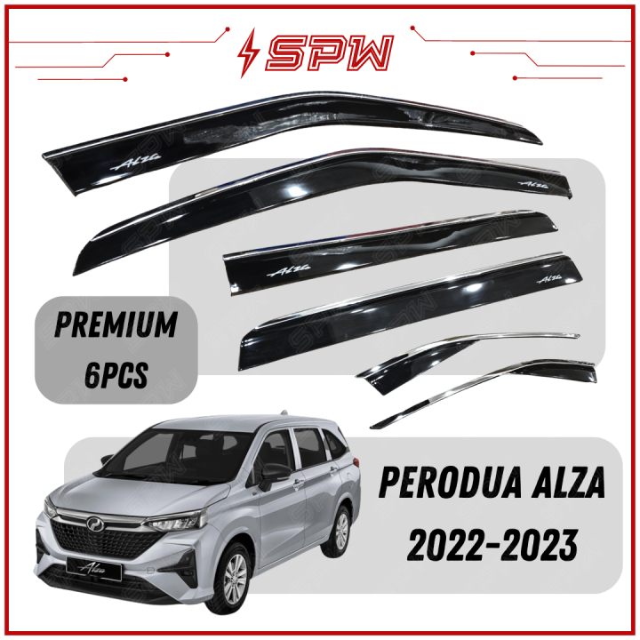 Perodua Alza (2022 To 2023)(6pcs) Door Visor (Full Set) With Chrome ...