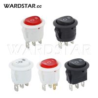 5Pcs KCD1 Round Boat Rocker Switch Red/Black/White 3/4Pin ON-OFF-ON Power Switches 6A/250VAC 10A125VAC