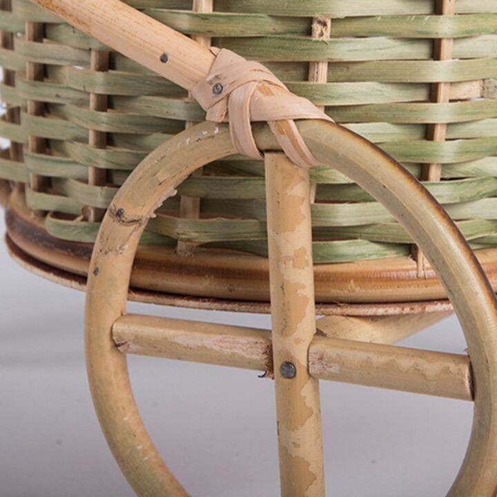 bamboo-handmade-woven-straw-fruit-basket-wicker-rattan-food-bread-organizer-kitchen-decorative-bicycle-gift-neatening-organizer