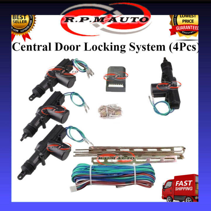 Car Power Center 4 Door Central Lock SystemOne Master Three Slave Car