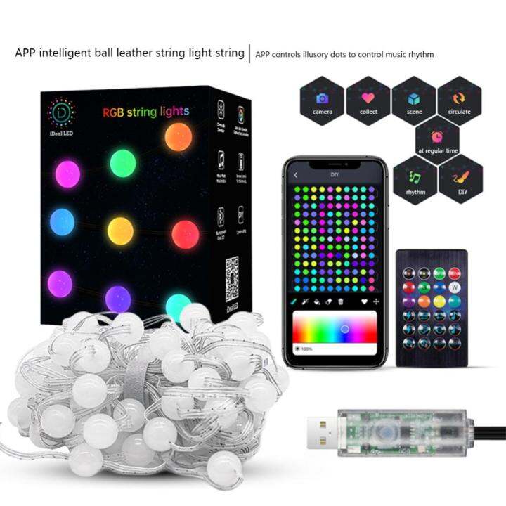 สินค้าออกใหม่-ไฟคริสมาสต์-led-แบบชาร์จผ่าน-usb-รูปเทพนิยาย-ip44หลอดไฟประดับแบบสายกันน้ำได้ลูกโลกหลากสีสดใสสำหรับตกแต่งงานปาร์ตี้เทศกาลงานแต่งงาน