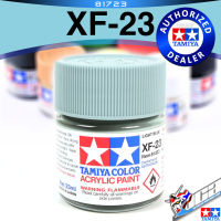 TAMIYA 81723 XF-23 XF23 FLAT LIGHT BLUE MATT MATTE ฟ้าอ่อนด้าน ACRYLIC PAINT MINI COLOR 10ML สีอะครีลิกสำหรับพลาสติก โมเดล VCA GUNDAM