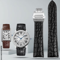 สำหรับ Cartier Tank Calibo London Solo นาฬิกา American Crocodile หนังนาฬิกาชาย20มม. 22มม. 23มม. 24มม. 25มม.