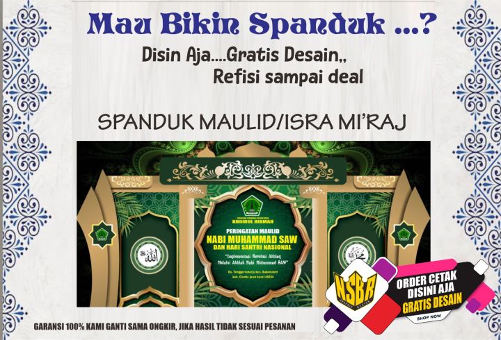 Jual Spanduk Maulid Spanduk Isra Miraj Custom Lazada Indonesia