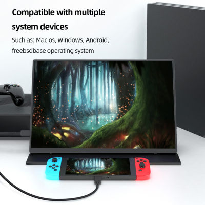 10.514นิ้วจอภาพเกมแบบพกพาที่รองรับ HDMI Type-C หน้าจอขยายที่สองสำหรับ Nintendo Switch PS4ศัพท์แล็ปท็อป