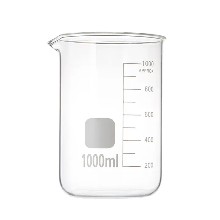 High borosilicate glass low-profile beaker 1000ml thick, high ...