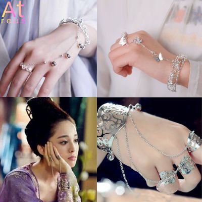Tian Guan Ci Fu Bracelet Woman Bracelets Bells Bangles Rings Jewellery Vintage Silver Color Pulseras Heaven Officials Blessing