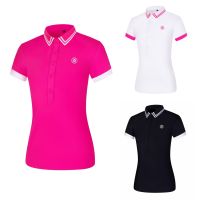 G4 TaylorMade1 FootJoy UTAA J.LINDEBERG Amazingcreↂ❣■  Summer new golf clothing ladies short-sleeved t-shirt quick-drying breathable casual all-match fashion jersey stand collar