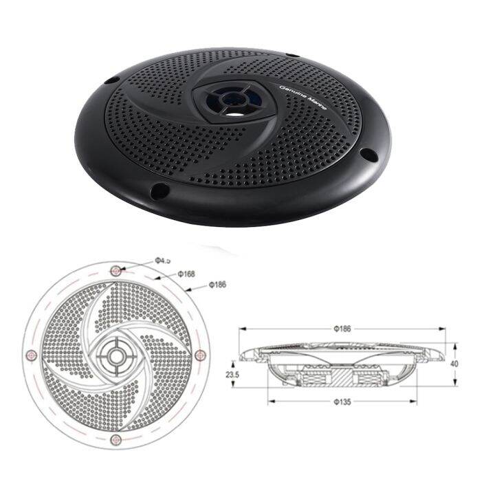 black-yacht-waterproof-round-speaker-system-for-car-rv-boat-sound-speaker-horn