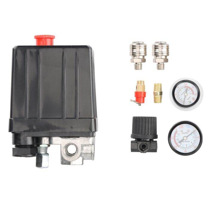 220V 4Port Regulator Working Air Compressor Pump Pressure Control