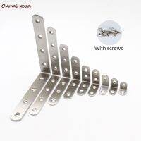 ℡✔❣ 1/5pcs 304 Stainless Steel Furniture Hardware Corner Brackets 90 Degree Connector L-shaped Triangular Support 20-150mm