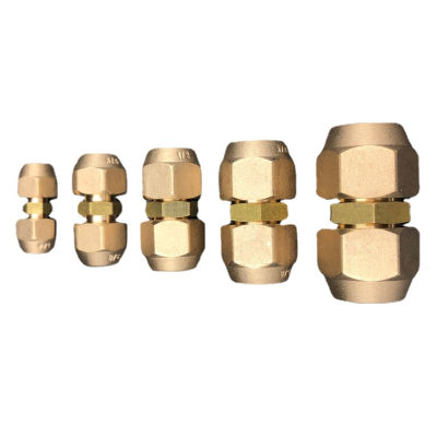 【CW】45 Degree SAE 14"; 38"; 12"; 34"; 34"; Flare Fitting Connector Euqal Reducer Coupling. With Nut For Air Conditioner Copper Tube