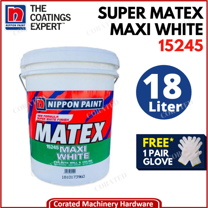 [CORATED] Nippon Paint Interior Super Matex Maxi White 15245 ( Cat ...