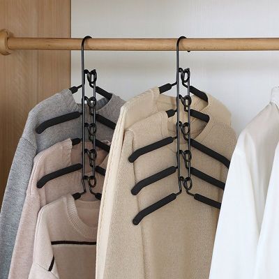 Space-Saving Wardrobe Hanger Multi-layer Clothes Storage Organizer Coat Foldable Support Hanging Metal Rack Sweater Hanging Hook Clothes Hangers Pegs