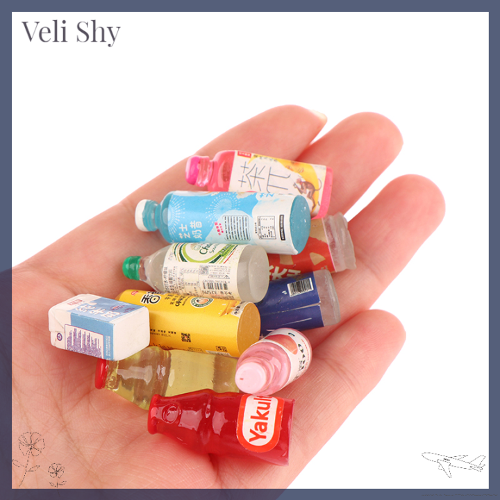 veli-shy-อุปกรณ์เสริมบ้านตุ๊กตานวัตกรรม5ชิ้นขวดไวน์จำลองเรซิ่นซูเปอร์มาร์เก็ตขวดเครื่องดื่มของเล่นแบบจำลอง-diy