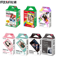 ฟิล์มฟูจิฟูจิฟิล์ม Instax Mini 11 9 8ขนาด10แผ่นฟิล์มขอบสีขาว Colour Fim ลายการ์ตูนสีรุ้งสำหรับ Instax กล้องขาวดำ Guteng