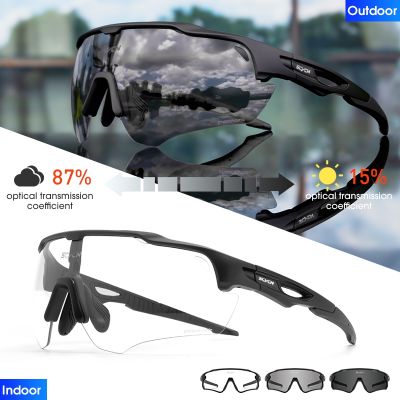 【CW】✁  SCVCN Photochromic Glasses Mens Cycling Polarized Cycle Sunglasses for MTB UV400 Goggles Woman Eyewear