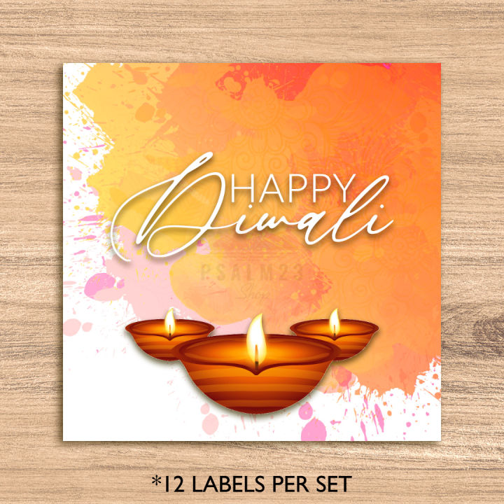 Diwali Stickers Labels Deepavali Sticker Labels Happy Deepavali ...