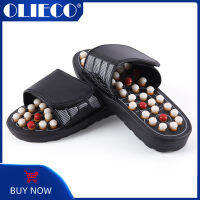 OLIECO Feet Massage Slippers Foot Reflexology Acupuncture Tpy Walk Stone Shoes Acupuncture Cobblestone Toolsager Sandal