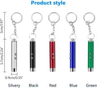 ✁™ Cat Toys Laser Pointer Pen Light LED Pointer Pen Keychain White Flashlight Torch Interactive Training with Keychain