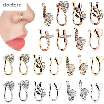 Simple Style Hoop Nose Ring Body Piercing Jewelry Gift For Women & Men -  Temu