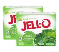 JELL-O Lime เจลโอ ผงวุ้นเจลาตินสำเร็จรูป กลิ่นมะนาว 85g. (แพคคู่)