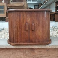 ตู้ไม้สัก (teak cabinet) ตู้เก็บของ เก็บแก้วน้ำ เก็บเครื่องปรุง เก็บของอเนกประสงค์ สีเสี้ยนดำ กว้าง36xลึก18สูง25 Cm มี 2 ประตูบานเปิดข้าง 2 ชั้น