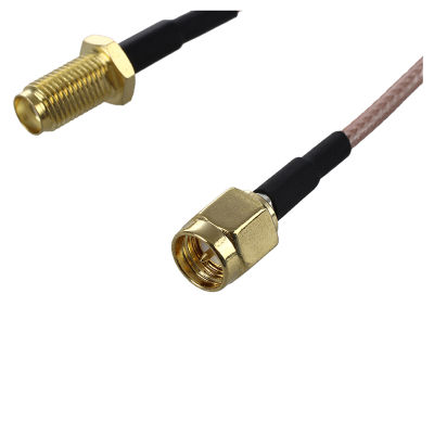 SMA Male to SMA Female Nut Bulkhead Crimp RG316 Coax Cable Jumper Pigtail 15cm