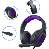 【CW】 Gaming Headset Volume Control Noise Canceling Bass Surround with Mic Wired Headphones for PS4 Phones Laptop Computer PC