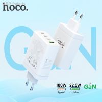 Fadads ปลั๊ก HOCO ที่ชาร์จ PD100W 4พอร์ตสำหรับแล็ปท็อปแมคบุ๊ค QC USB อะแดปเตอร์ชาร์จ iPhone 14