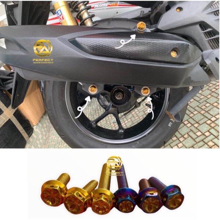 Yamaha Nvx V V Muffler Screw Exhaust Cover Muffler Exhaust Aerox Lazada