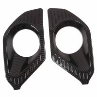 Car Carbon Fiber ABS Front Fog Light Frame Cover Trim Fit for Mitsubishi Xpander 2022 2023