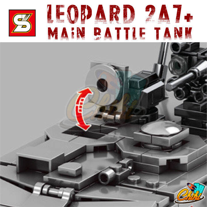 ตัวต่อ-leopard-2a-main-battle-tank-รถถังสีเทา-sy0104-จำนวน-898-ชิ้น