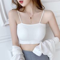 Women Sling Tube Top Sexy Sports Bra Top Breathable Chest Pad Wearing Underwear Strapless Blouse Tube Top Bandeau Top 2023