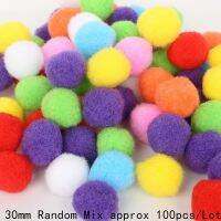 10/15/20/25/30มม. Mini Soft Pom Pom Balls Fluffy Plush Pompom สำหรับตกแต่งบ้านงานแต่งงานของเล่นเด็ก Handmade DIY Craft Supplies