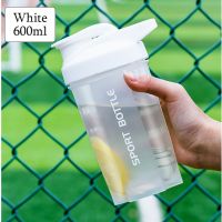 600ML Water Bottles For Girls Drink Plastic Leak Proof Sports Bottles Protein Shaker Water Bottle Drinkware Tea Water Mixing Cup