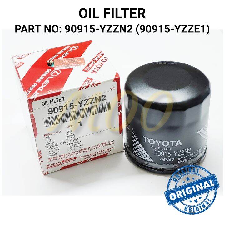 ORIGINAL TOYOTA OIL FILTER 90915-YZZN2 (90915-YZZE1) | Lazada