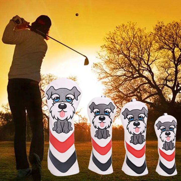 daxiang-golfer-ที่คลุมแฟร์เวย์ของขวัญน่ารักหนัง-pu-ที่คลุมหัวไม้สุนัขซองหุ้มหัวไม้กอล์ฟคลับเครื่องป้องกันศีรษะไม้ถุงครอบหัวกอล์ฟกอล์ฟคลับ