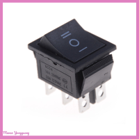 Manao 1pcs KCD4 Rocker Switch Black DPDT ON/OFF/ON 6 PIN 16A/250VAC 20A/125VAC