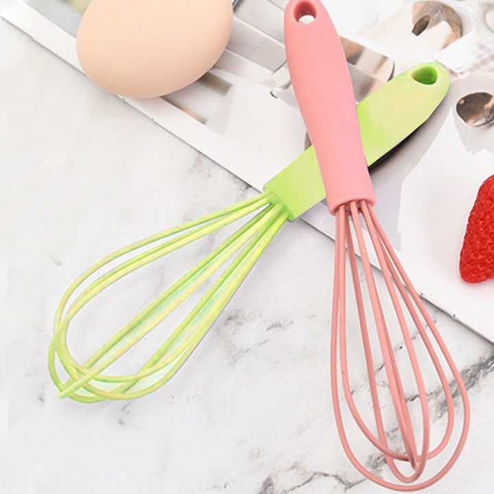 1pc Kitchen Silicone Whisk Non-Slip Easy to Clean Egg Beater Milk Frother  Kitchen Utensil Kitchen